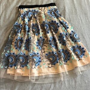 Eva Franco 0P embroidered skirt Anthropologie